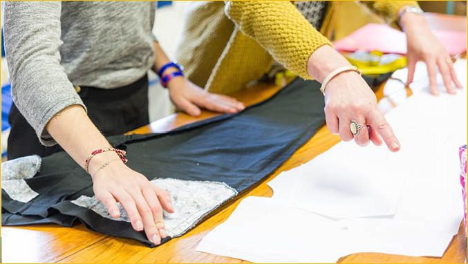 Patronage et coupe de vêtements flous